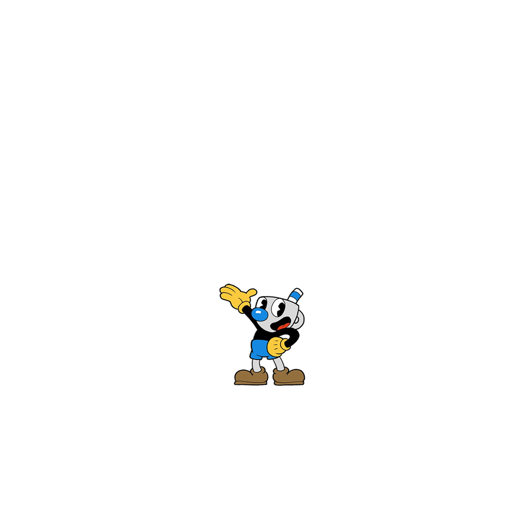 Cuphead Mugman Baseball Cap Beanie Hat - Mugman Standing Character Art ...