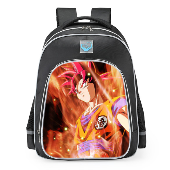 Dragon Ball Super Goku Super Saiyan God Red School Backpack