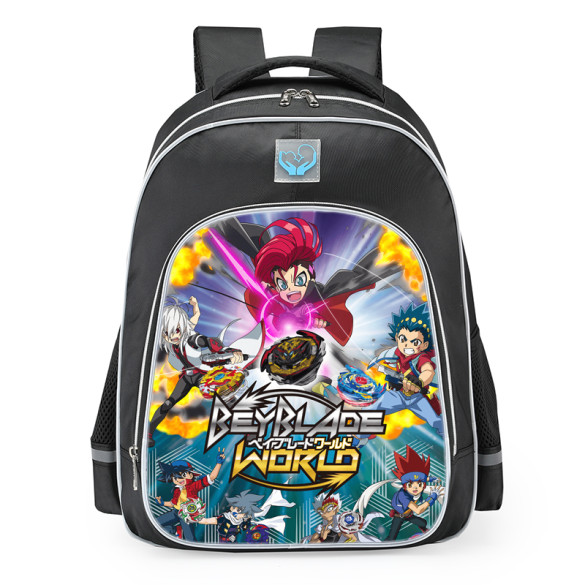 Beyblade World Characters School Backpack