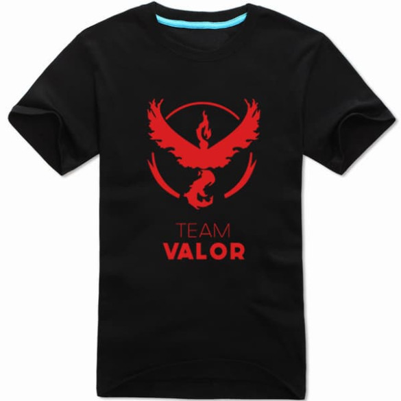Pokemon Go Red Team Valor Black T-Shirt