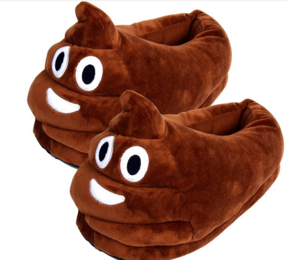 Poop Emoji Emoticon Big Comfy Slippers