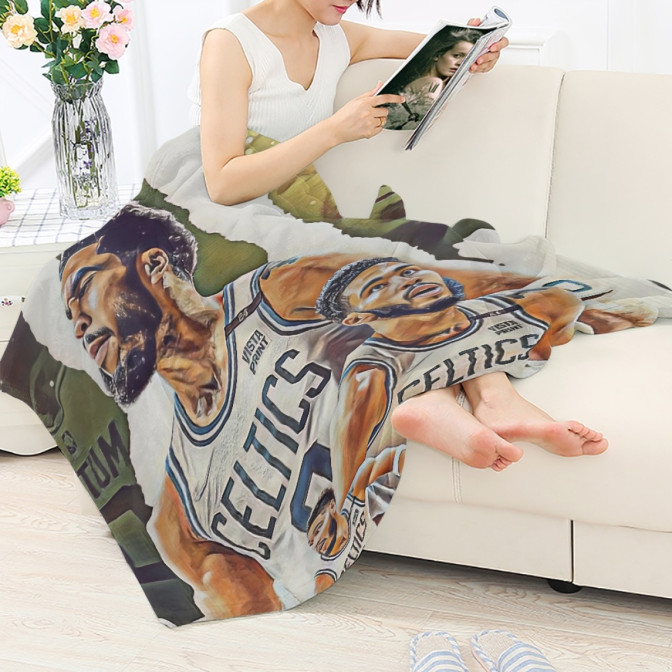 NBA Jayson Tatum Blanket Throw Jayson Tatum Boston Celtics 0