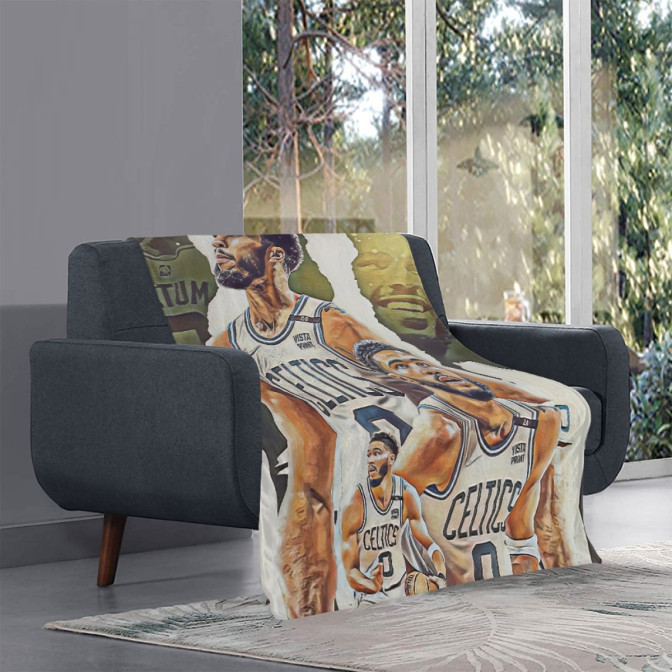 NBA Jayson Tatum Blanket Throw Jayson Tatum Boston Celtics 0