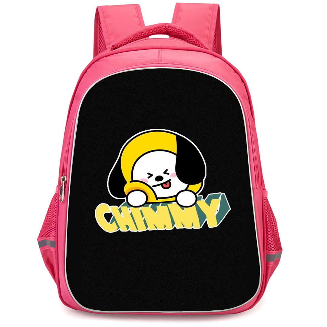BT21 Chimmy Backpack StudentPack - Chimmy Avatar On Black Background