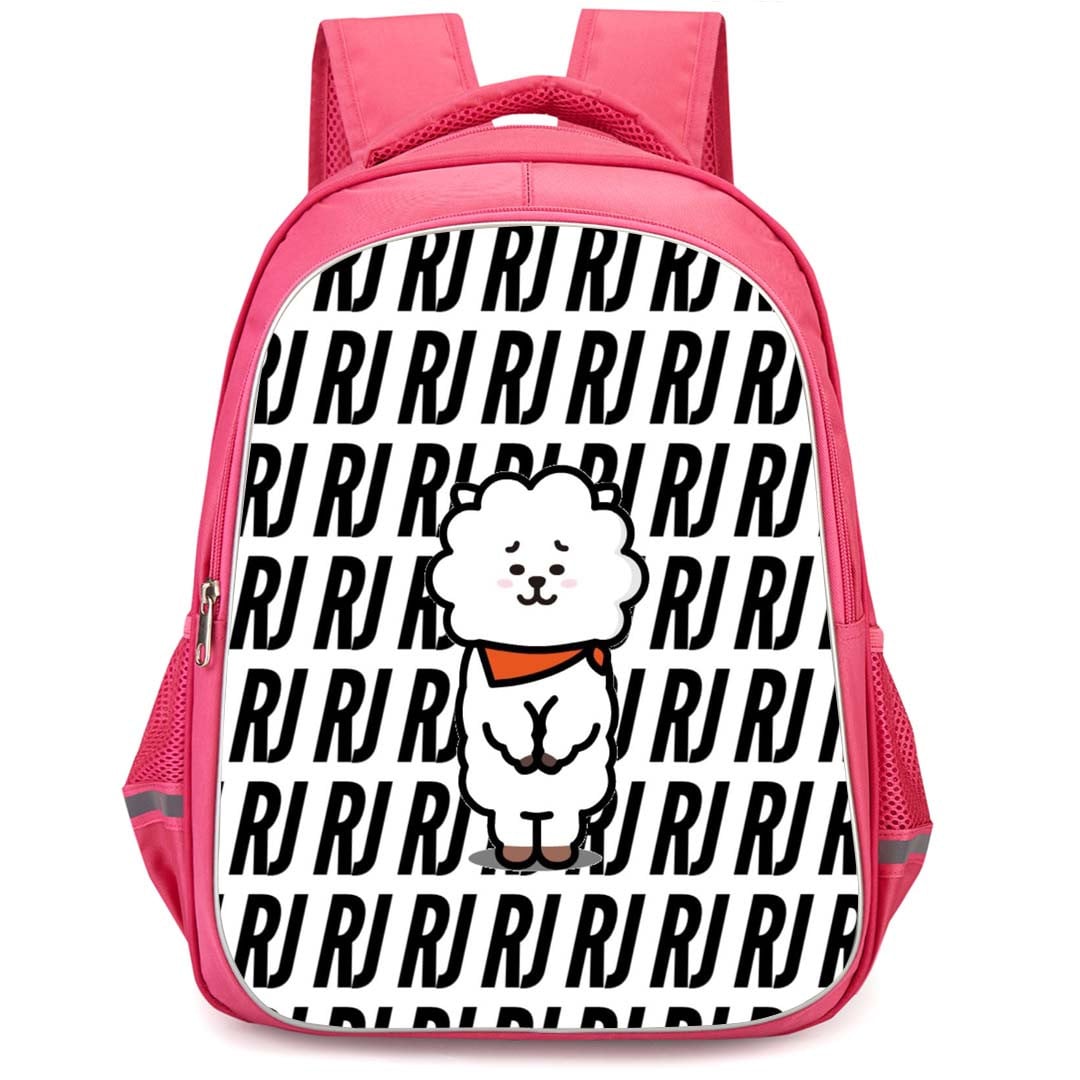 BT21 RJ Backpack StudentPack - RJ Standing On Word Art Background
