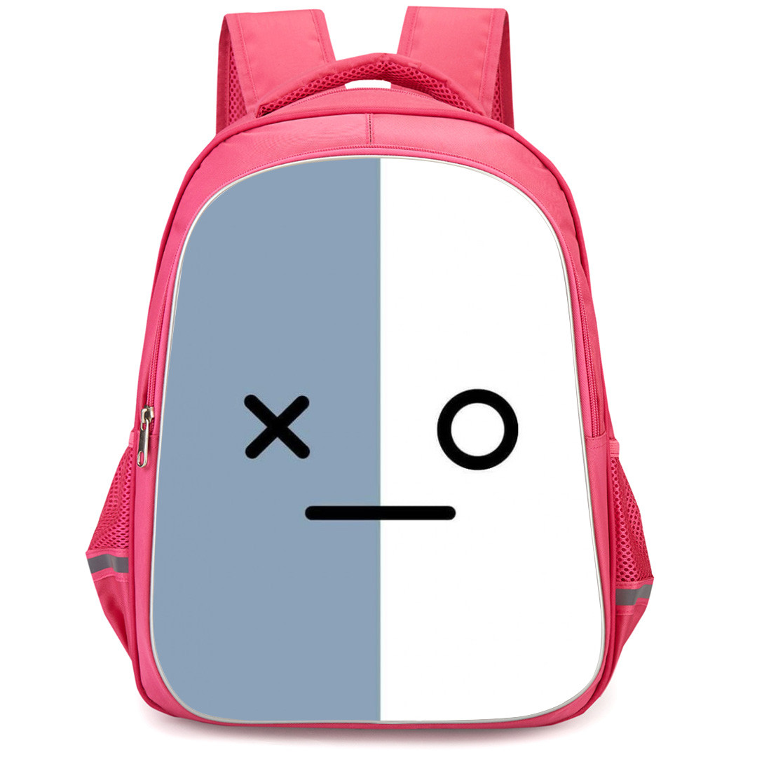 BT21 Van Backpack StudentPack - Van Emoji On White Gray Background