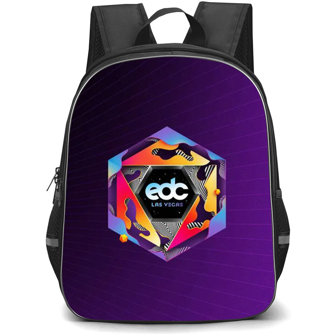 EDC Las Vegas Backpack StudentPack - EDC Las Vegas Music Festival Logo On Purple Background