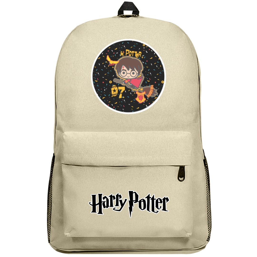 Harry Potter Backpack SuperPack - Harry Potter Cartoon Quidditch Seeker Classic Round Sticker Art