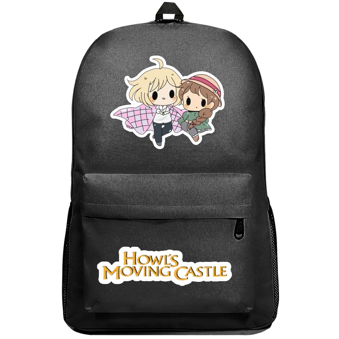 Howls Moving Castle Backpack SuperPack - Howls Moving Castle Howl and Sophie Flying Chibi Art