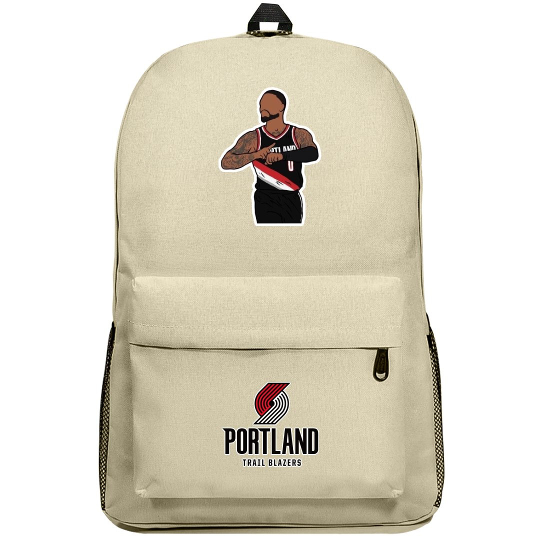 NBA Damian Lillard Backpack SuperPack - Damian Lillard Minimalist Sticker Art