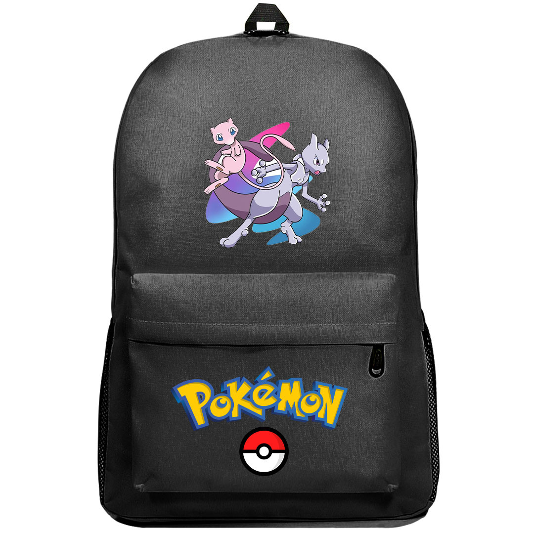 Pokemon Backpack SuperPack - Mew Mewtwo Evolution Cartoon Art Series