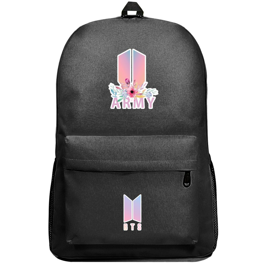 BTS Backpack SuperPack - BTS Army Pink Sticker Art