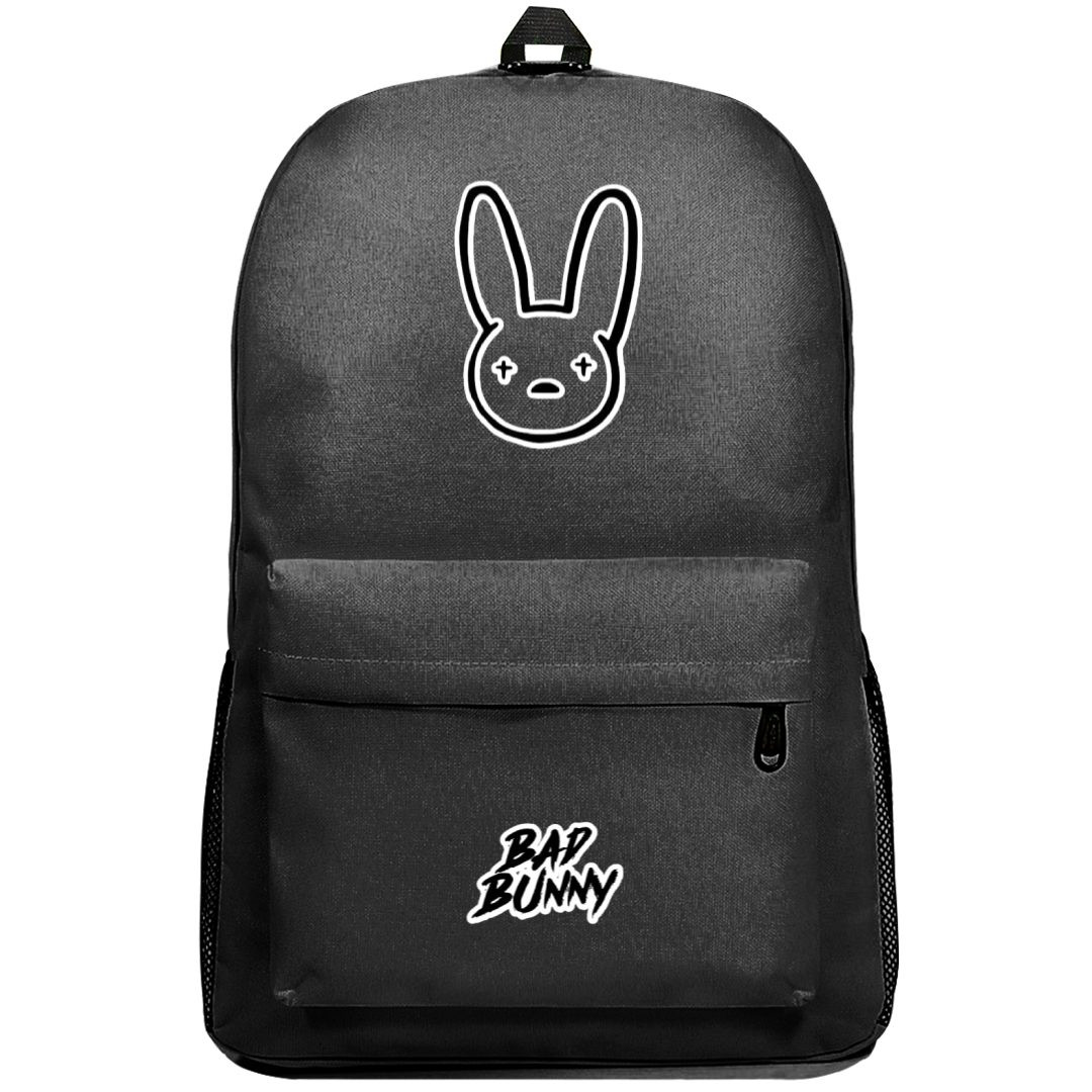 Bad Bunny Backpack SuperPack - Bad Bunny Logo Sticker Art