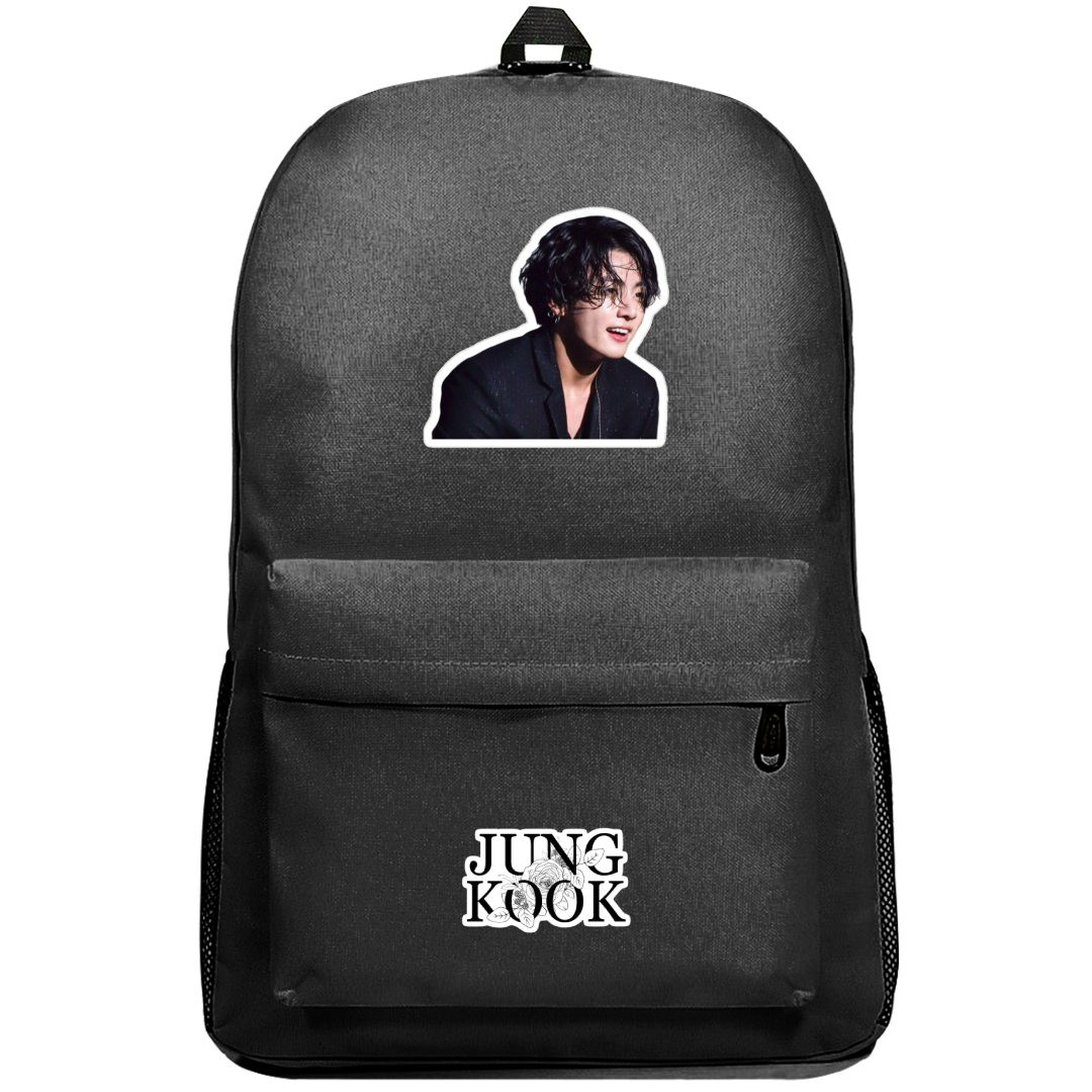 Jung Kook Backpack SuperPack - Jung Kook Side Portrait Sticker Art
