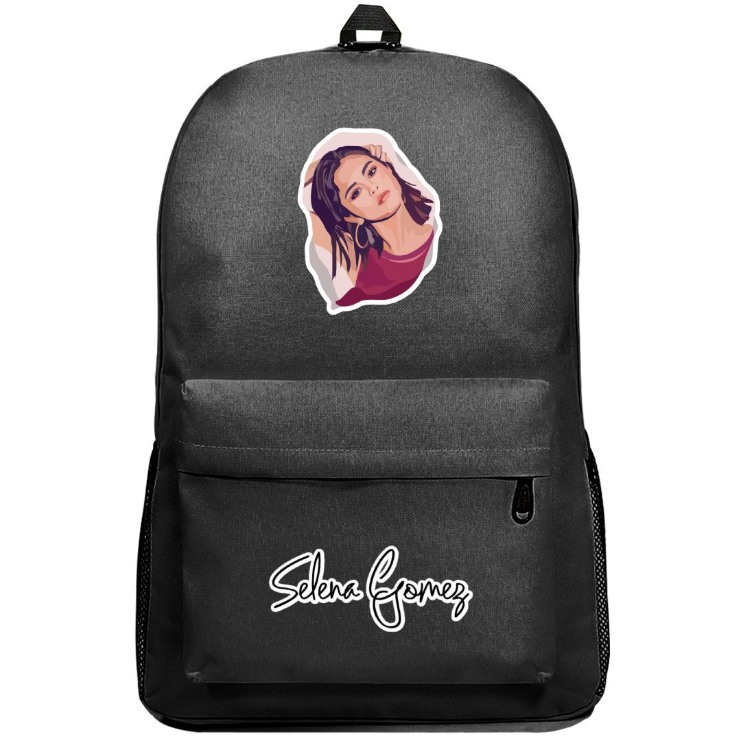Selena Gomez Backpack SuperPack - Selena Gomez Portrait Illustration