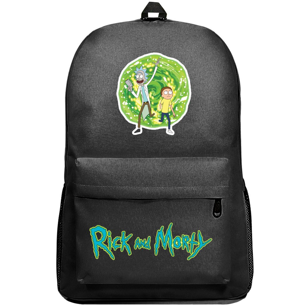 Rick And Morty Backpack SuperPack - Rick And Morty Portal Green Field