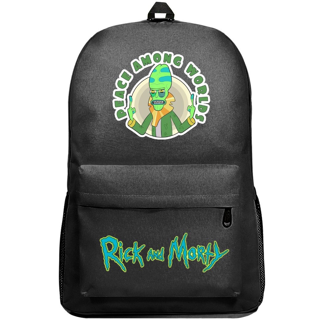 Rick And Morty Zeep Xanflorp Backpack SuperPack - Zeep Xanflorp Peace Among Worlds Sticker