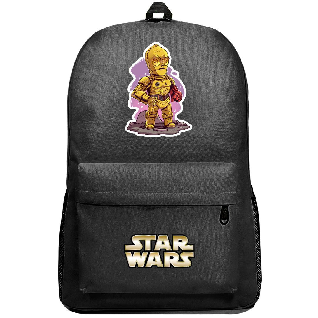 Star Wars C-3PO Backpack SuperPack - C-3PO Cartoon Chibi Art