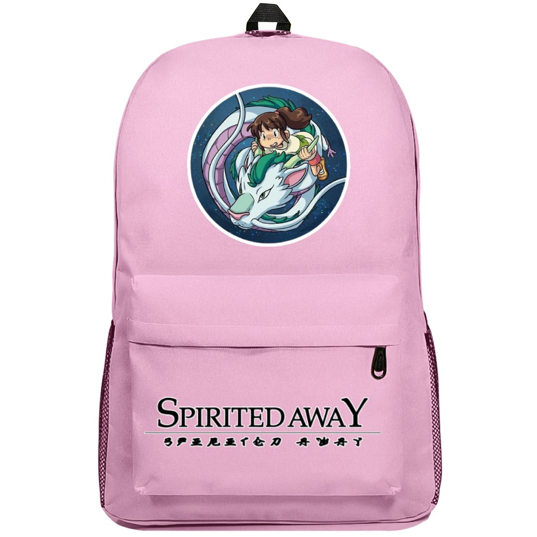 Spirited Away Chihiro Ogino Backpack SuperPack - Chihiro Ogino Flying With Haku Round Sticker