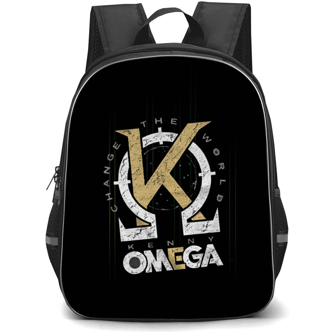 AEW Kenny Omega Backpack StudentPack - Kenny Omega Logo On Black Background