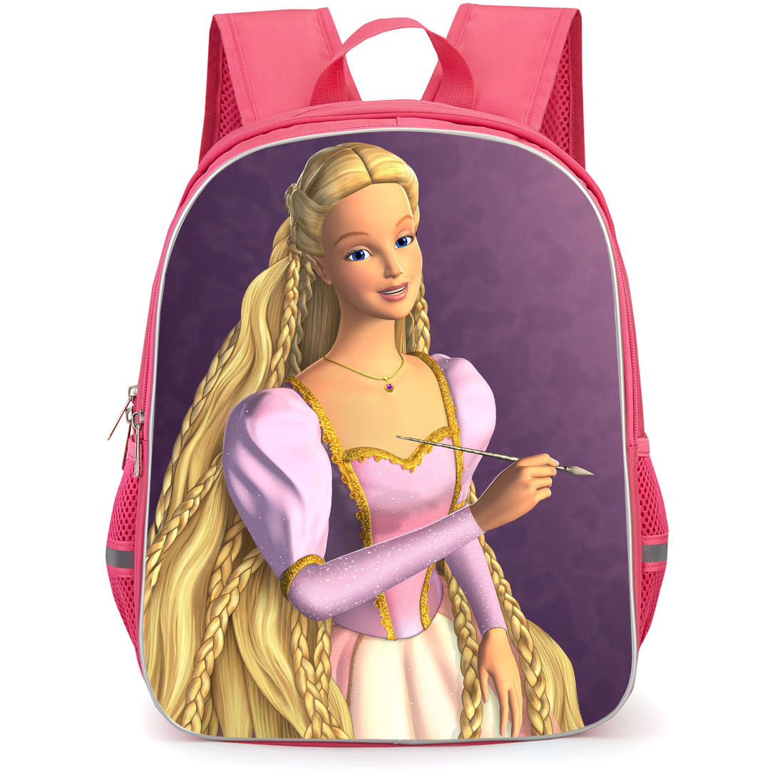 Barbie Rapunzel Backpack StudentPack - Barbie Rapunzel Holding A Paint Brush Movie Art