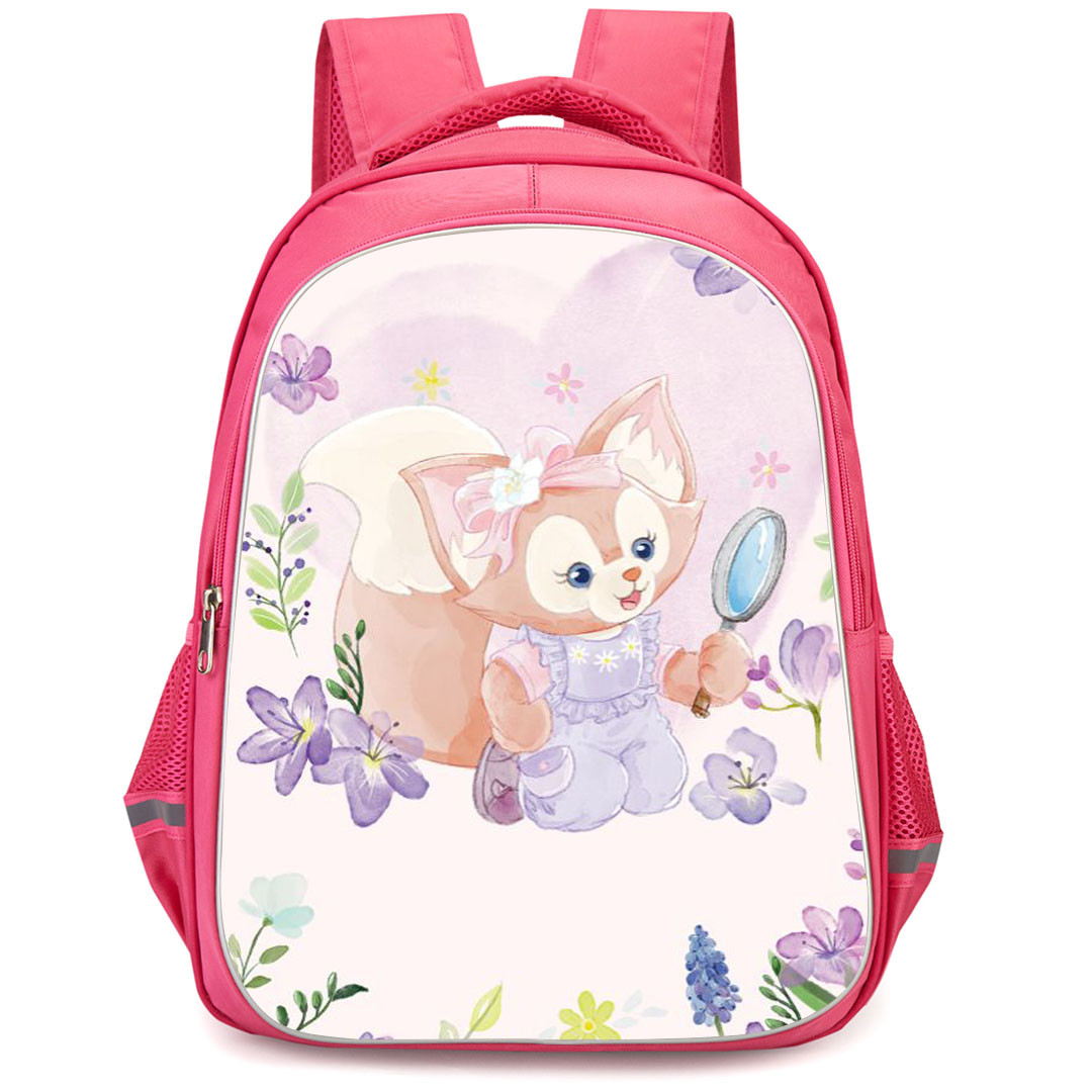 Duffy And Friends Linabell Backpack StudentPack - Linabell Sitting In the Flower Garden Poster