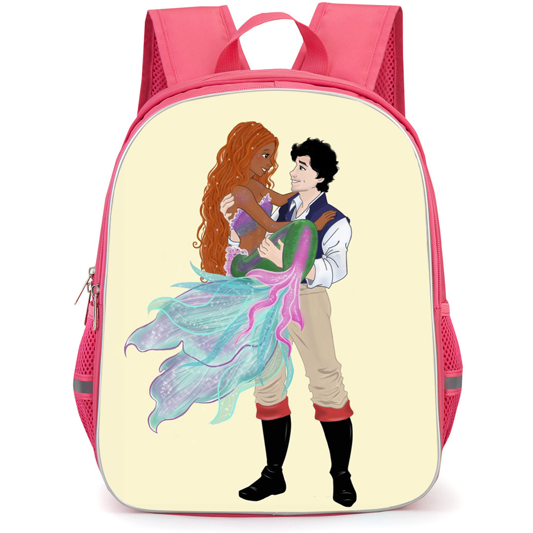 The Little Mermaid 2023 Prince Eric Backpack StudentPack - Prince Eric Carrying Ariel Cartoon Art