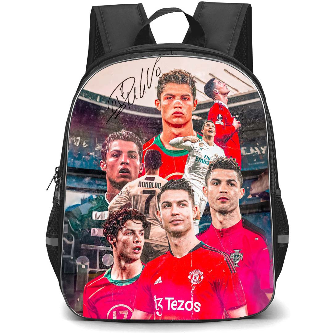 Cristiano Ronaldo Backpack StudentPack - Cristiano Ronaldo 7 Portrait Transformation