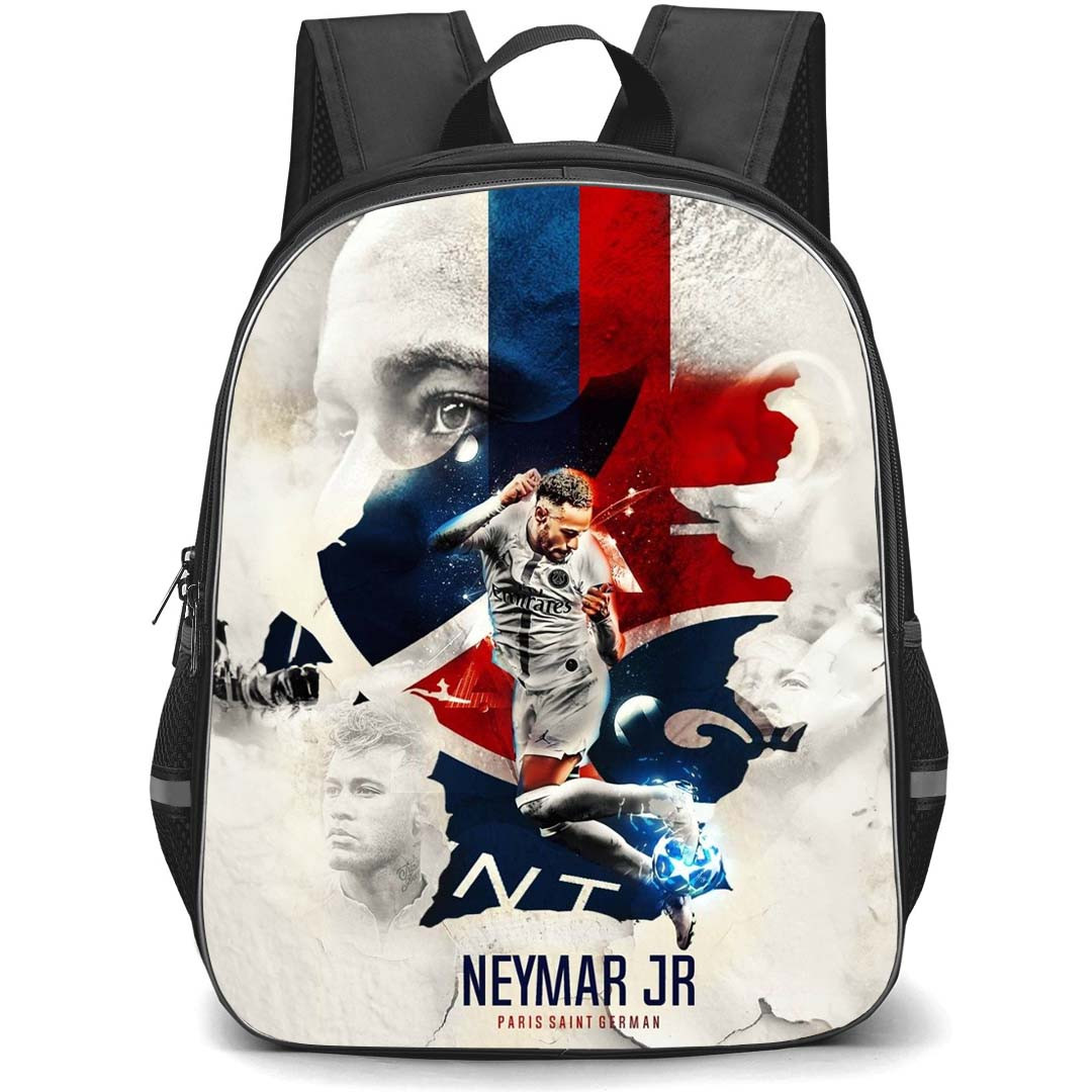 Neymar Jr Backpack StudentPack - Neymar Jr Paris Saint-Germain Rainbow Flick Poster Art