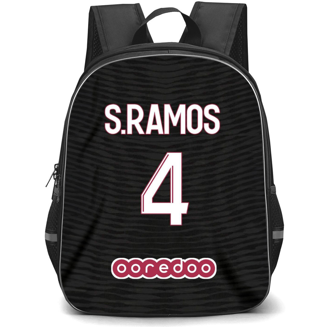Sergio Ramos Backpack StudentPack - Sergio Ramos Paris Saint-Germain No. 4 Jersey Black