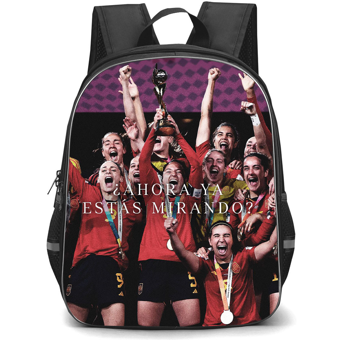 Spain Women National Team World Cup Backpack StudentPack - Shouting Trophy