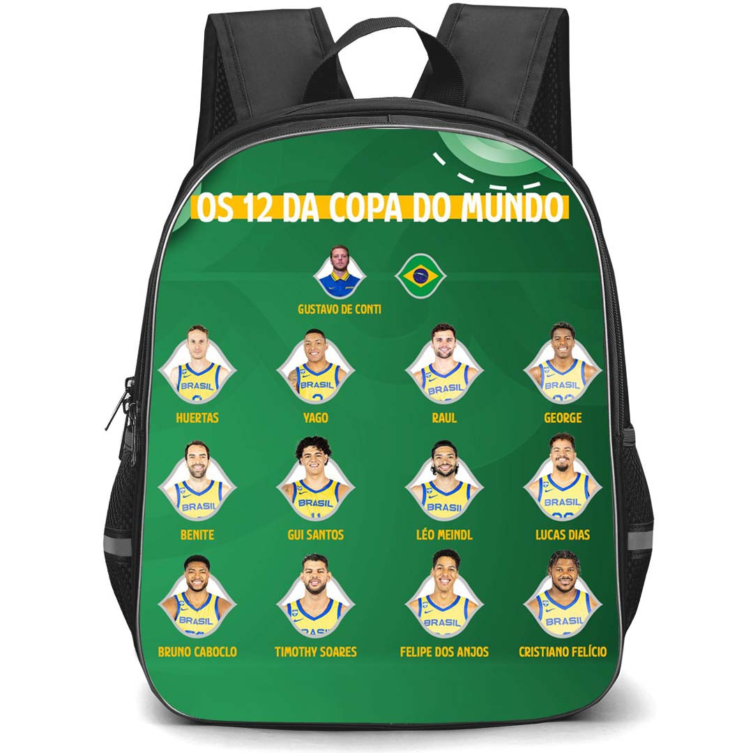 Fiba World Cup 2023 Brazil Backpack StudentPack - Brazil Men's National Team Portrait