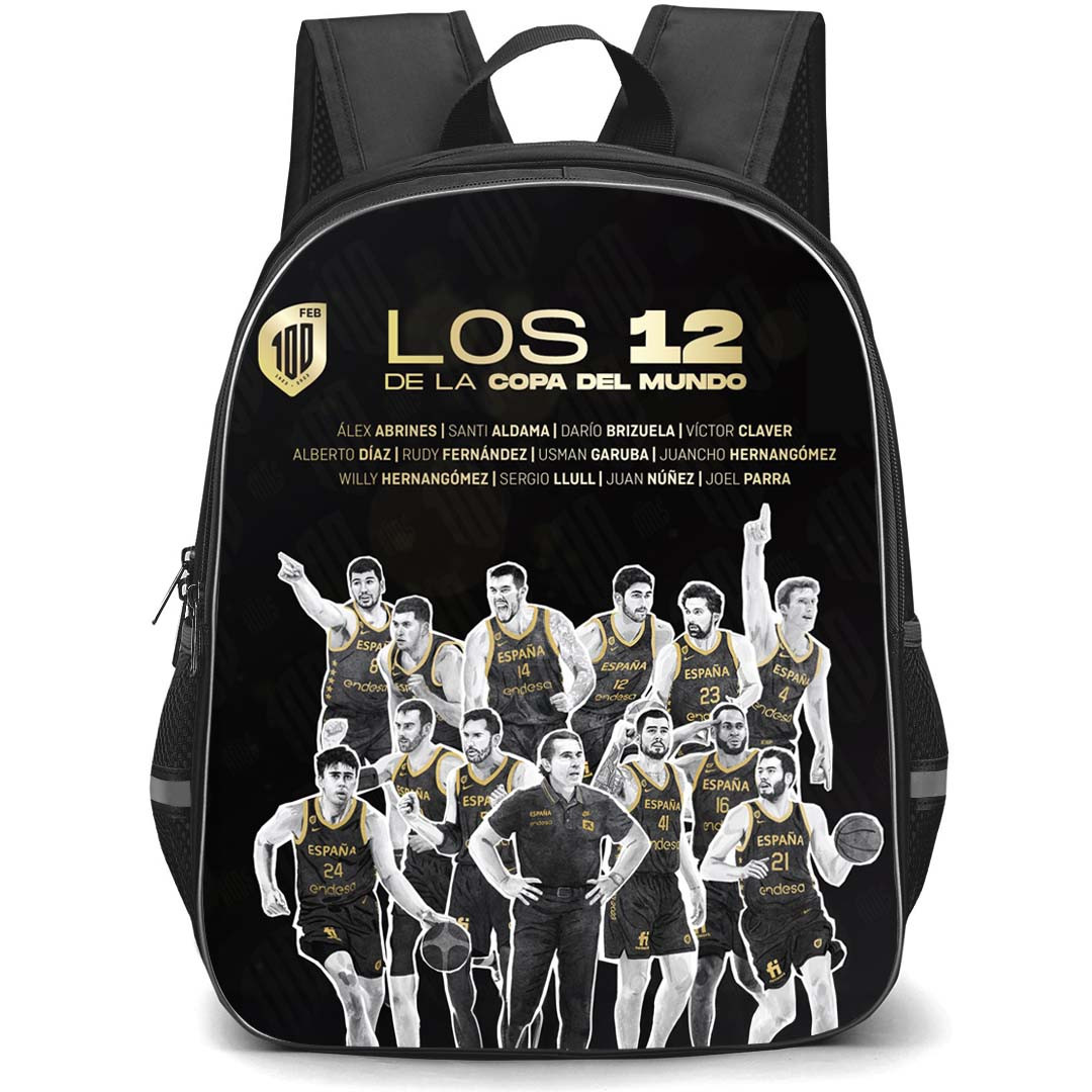 Fiba World Cup 2023 Spain Backpack StudentPack - Spain National Team Poster Black Background