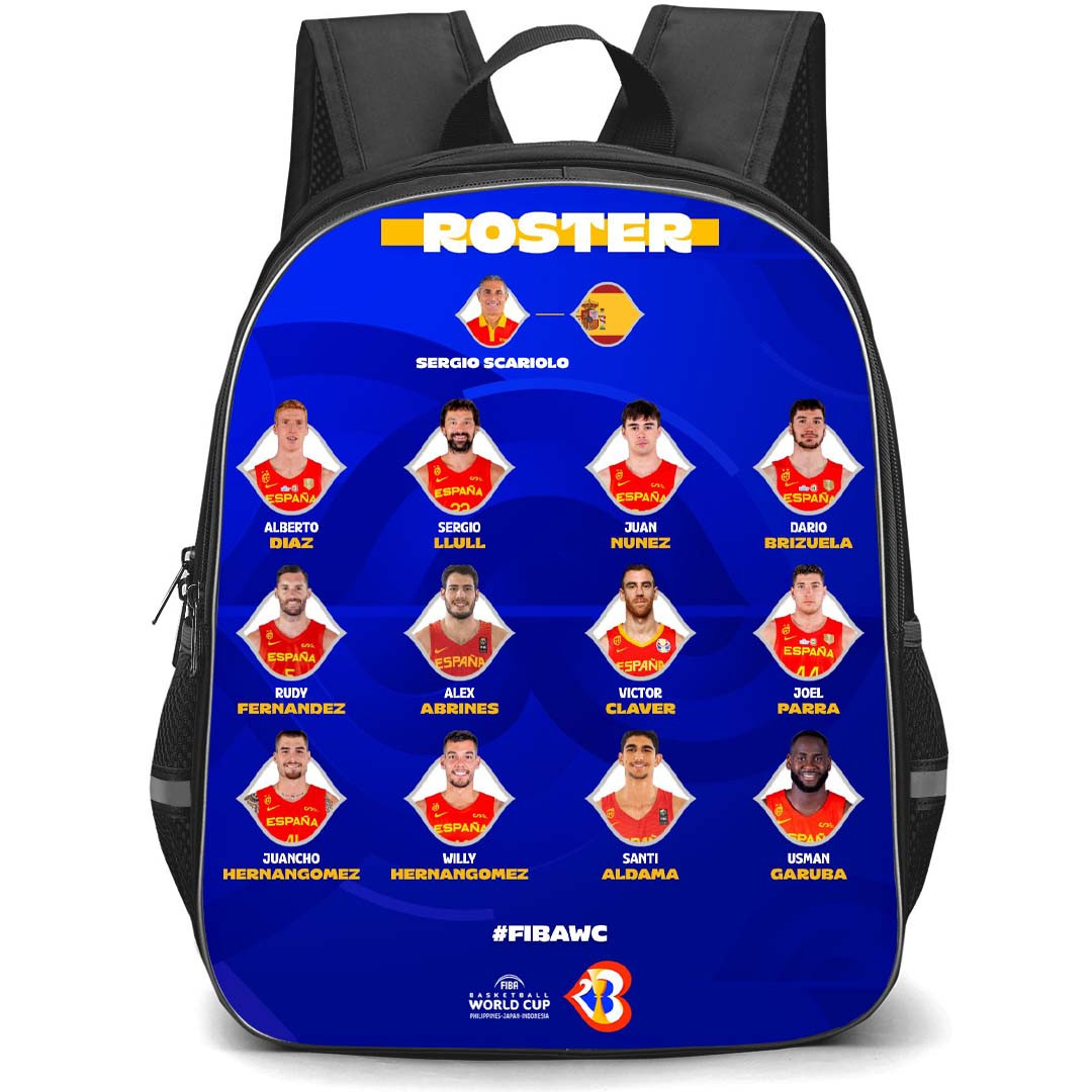 Fiba World Cup 2023 Spain Backpack StudentPack - Spain Men's National Team Portrait Poster