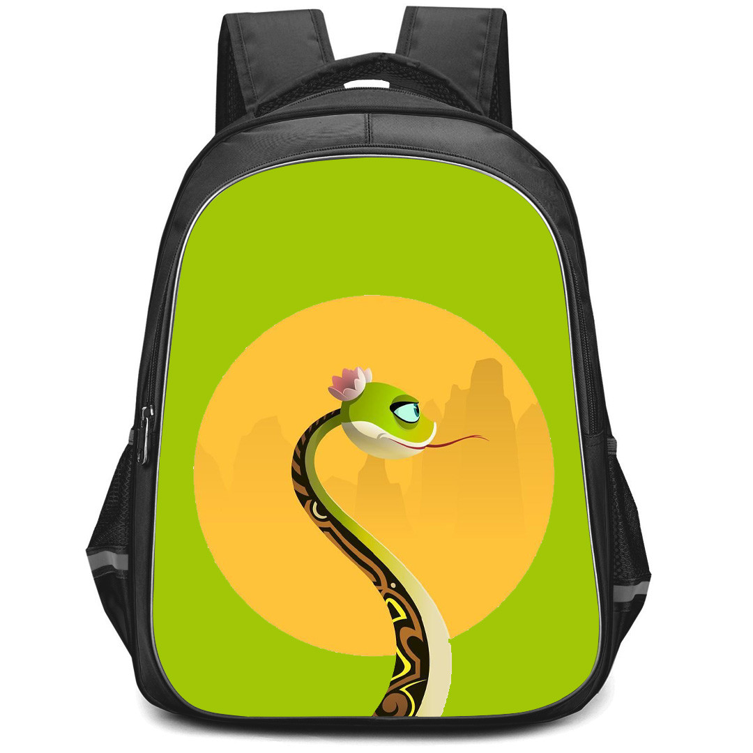 Kung Fu Panda Viper Backpack StudentPack - Viper Side Portrait On Yellow Sun Background