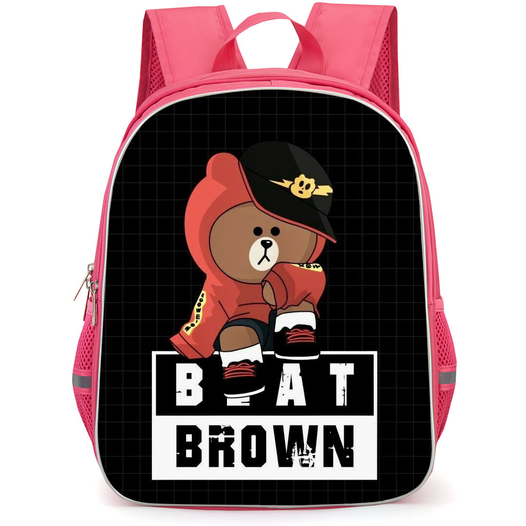 Lines Friends Brown Backpack StudentPack - Brown BAT Black Poster