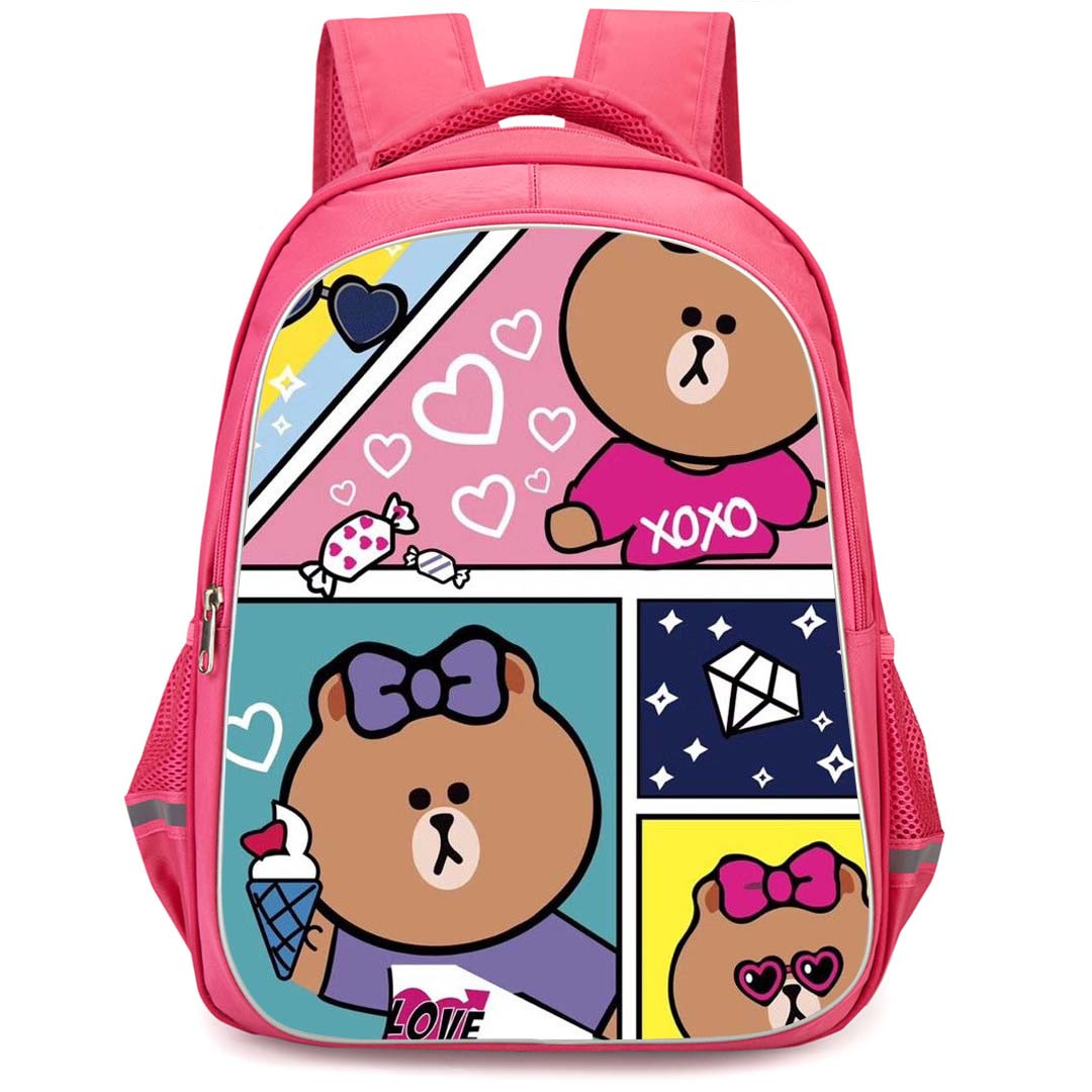 Lines Friends Choco Backpack StudentPack - Choco Portrait Collage