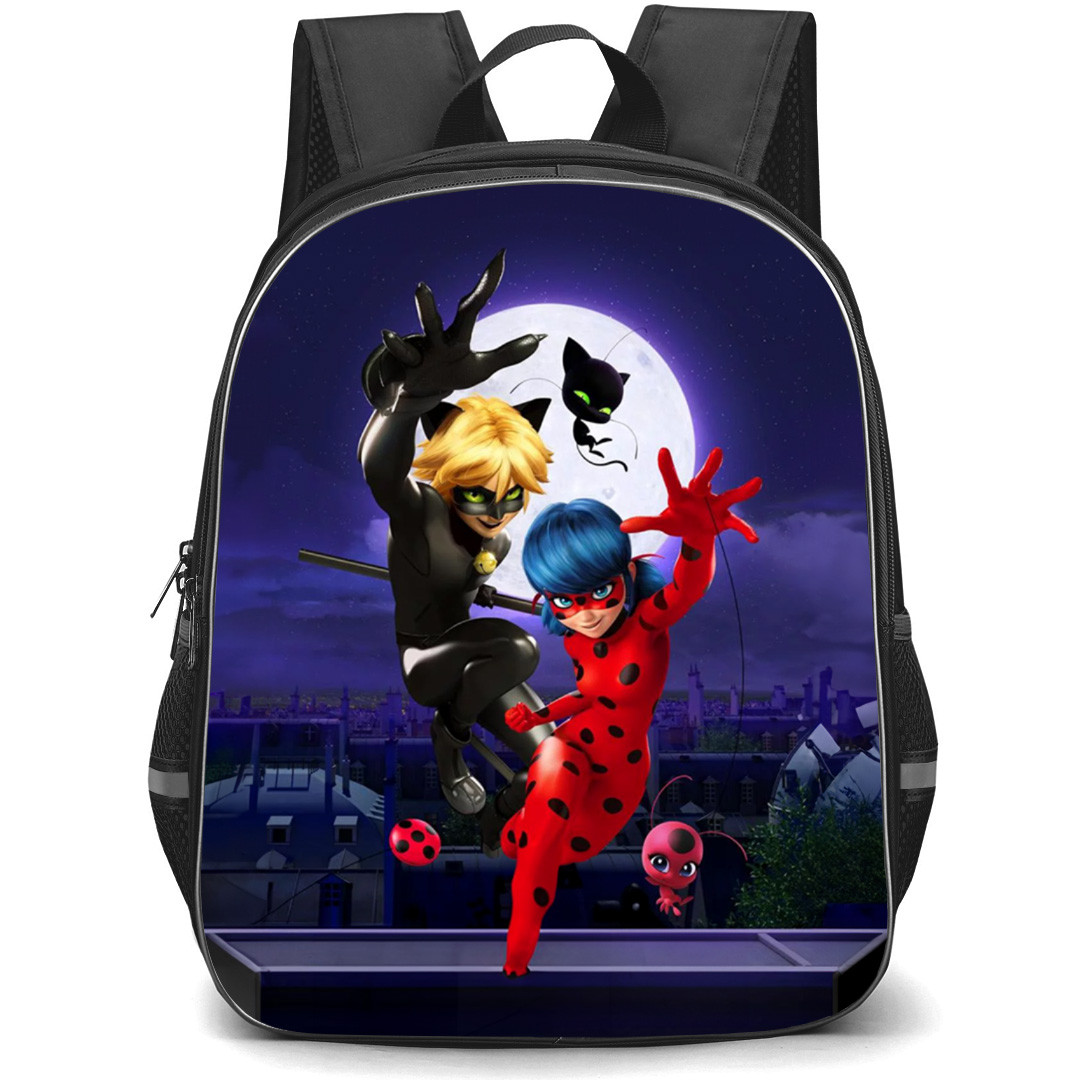 Ladybug And Cat Noir The Movie Backpack StudentPack - Action At Night