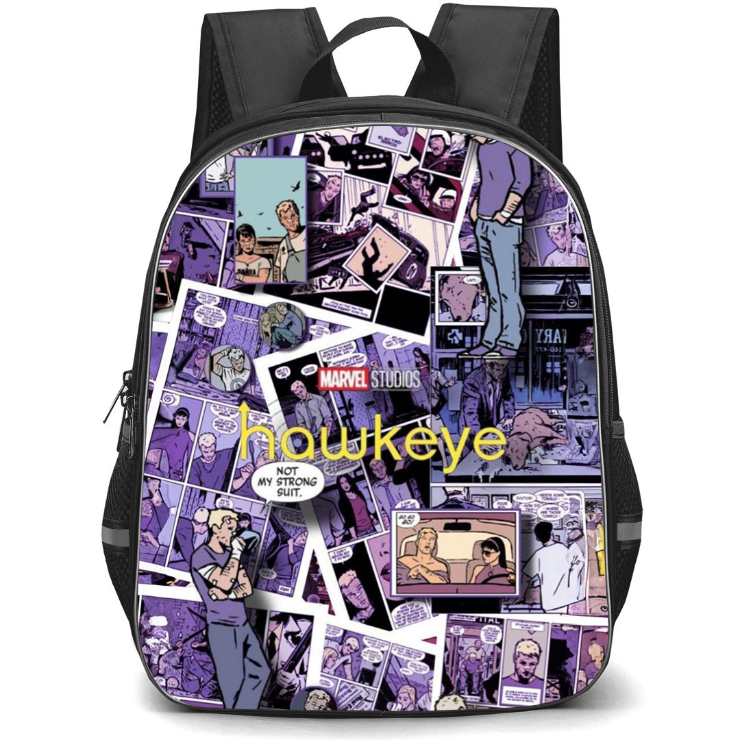 Marvel Hawkeye Backpack StudentPack Hawkeye Comic Collage Shirt Chic