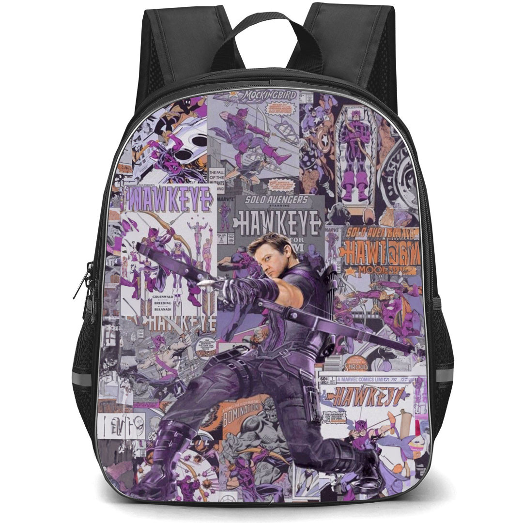 Marvel Hawkeye Backpack StudentPack Hawkeye Comic Movie Collage