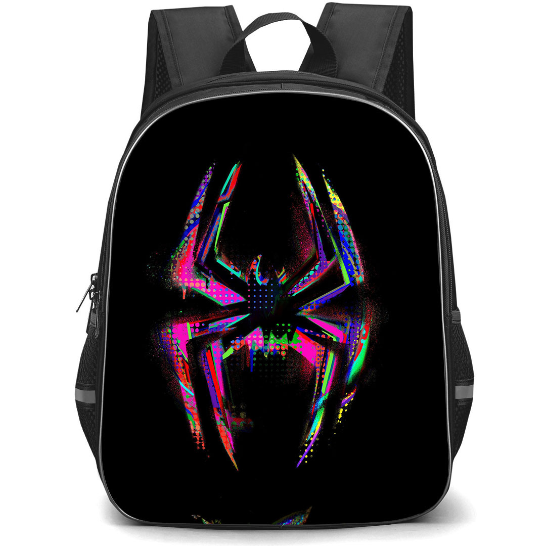 Spider Man Across The Spider Verse Miles Morales Backpack StudentPack - Miles Morales Colorful Logo