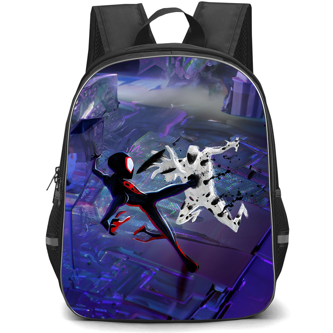 Spider Man Across The Spider Verse Backpack StudentPack - Across The Spider Verse Miles Kicking Spot