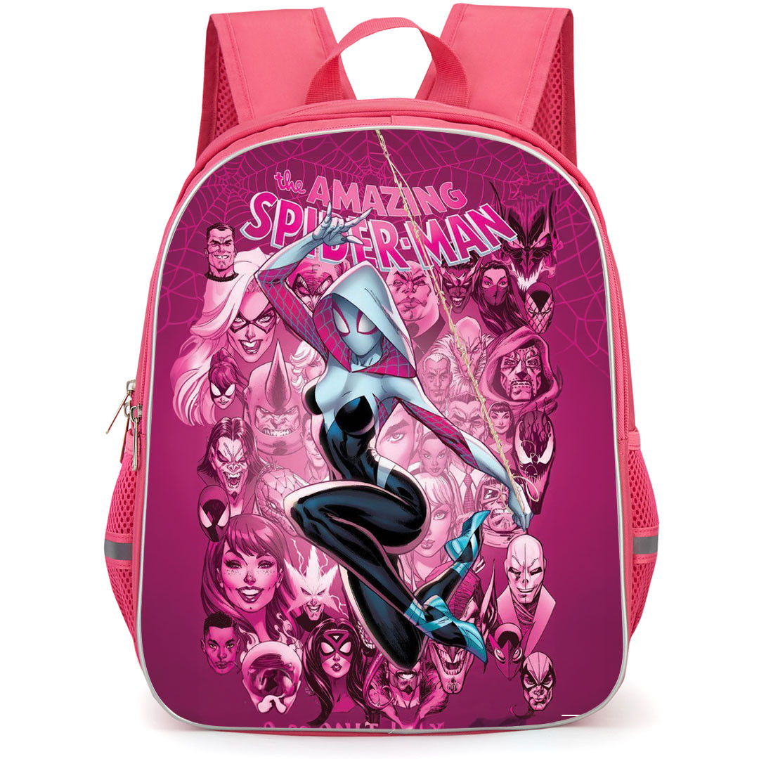 Spider Man Spider Gwen Backpack StudentPack - Amazing Spider-Man Spider Gwen Comic Book Art