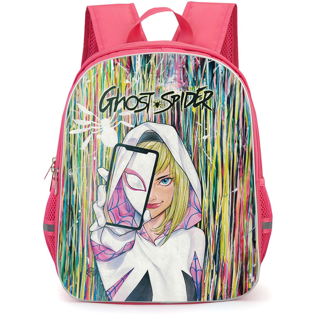 Spider Man Across The Spider Verse Spider Gwen Backpack StudentPack - Ghost-Spider Spider Gwen Illustration Art