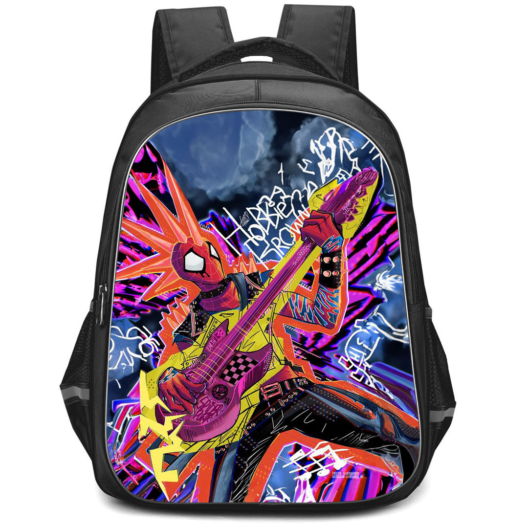 Spider Man Across The Spider Verse Spider Punk Backpack StudentPack - Spider Punk Hobbie Brown