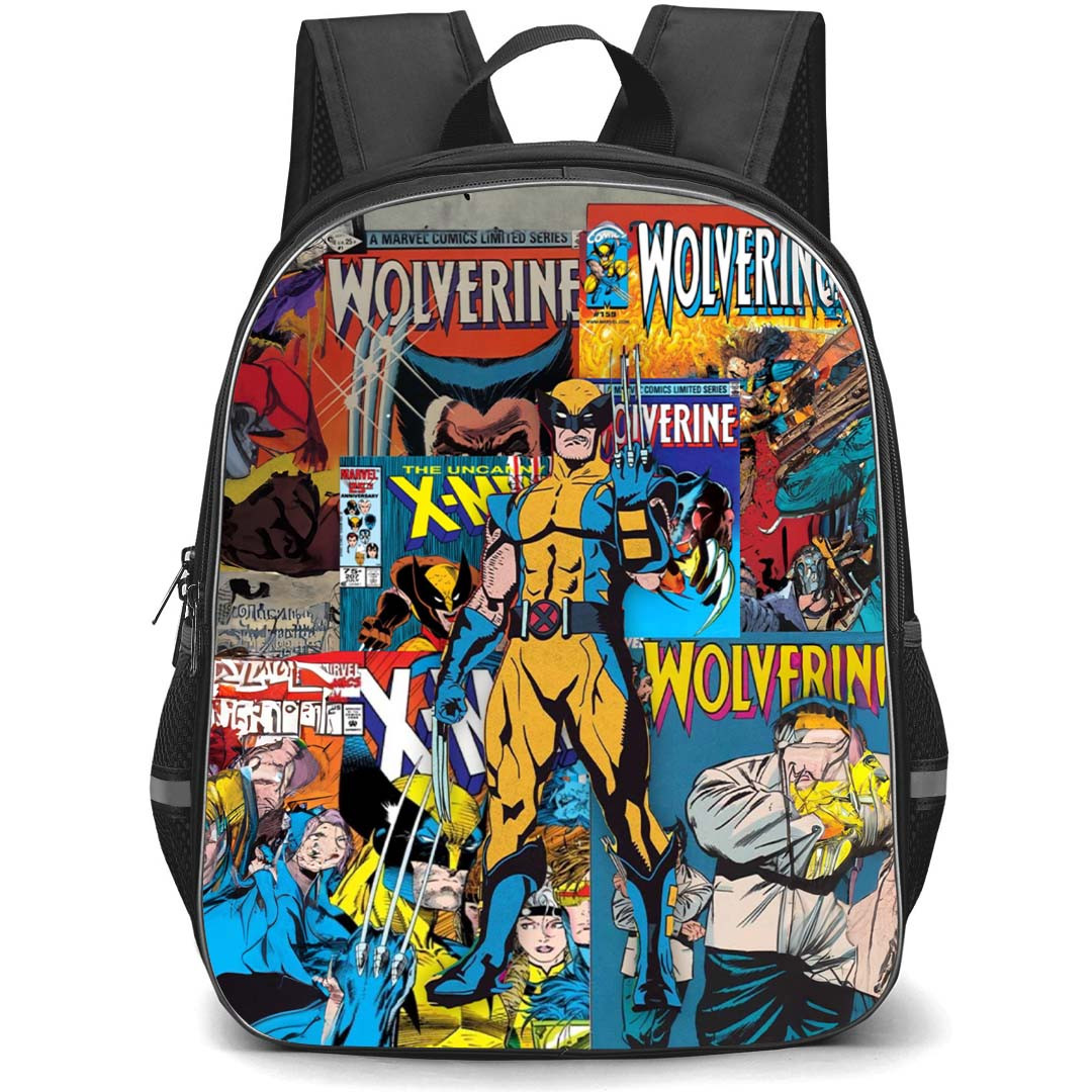 Marvel Wolverine Backpack StudentPack - Wolverine Comic Collage | Shirt