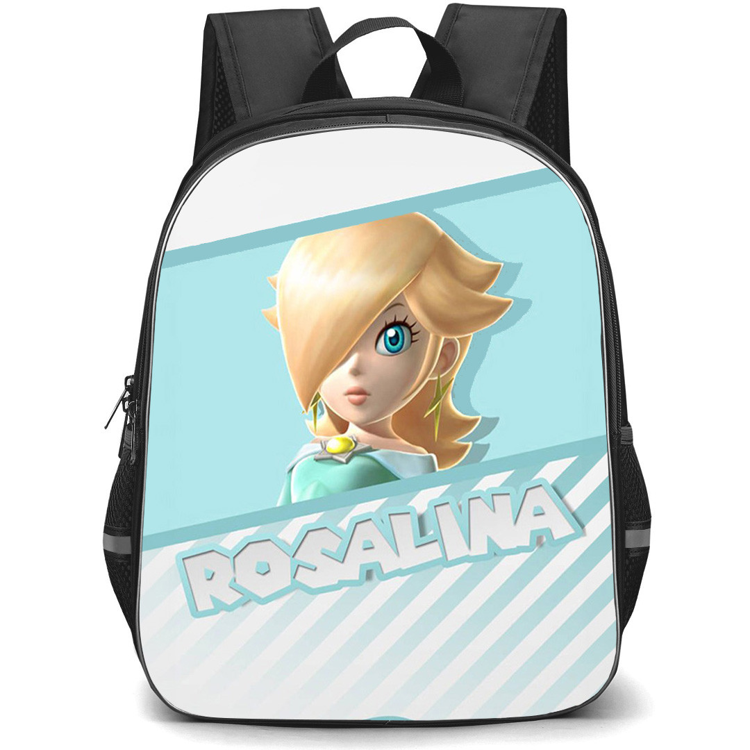 Super Mario Rosalina Backpack StudentPack - Rosalina Introduction Blue Stripes Background