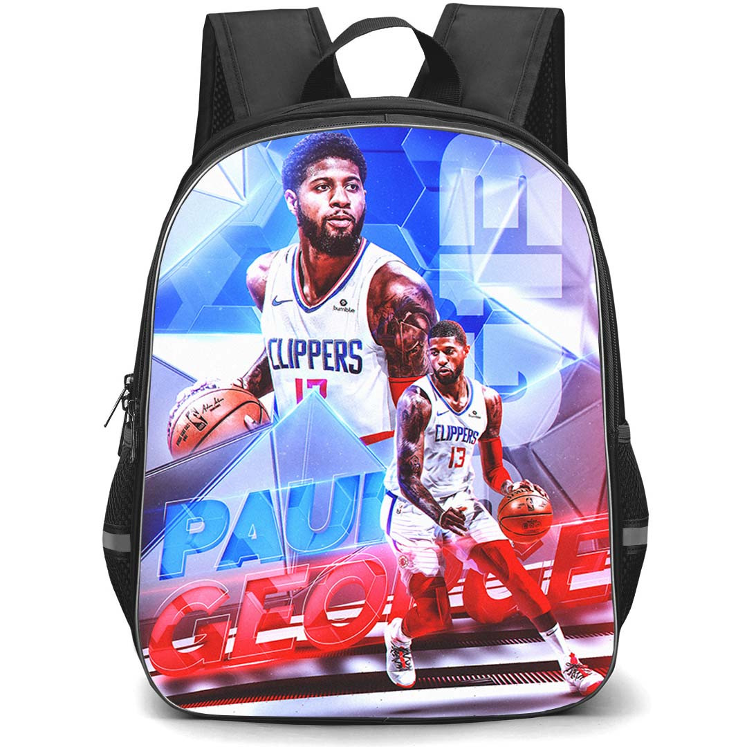 NBA Paul George Backpack StudentPack - Paul George Los Angeles Clippers 13 Graphic Art Poster