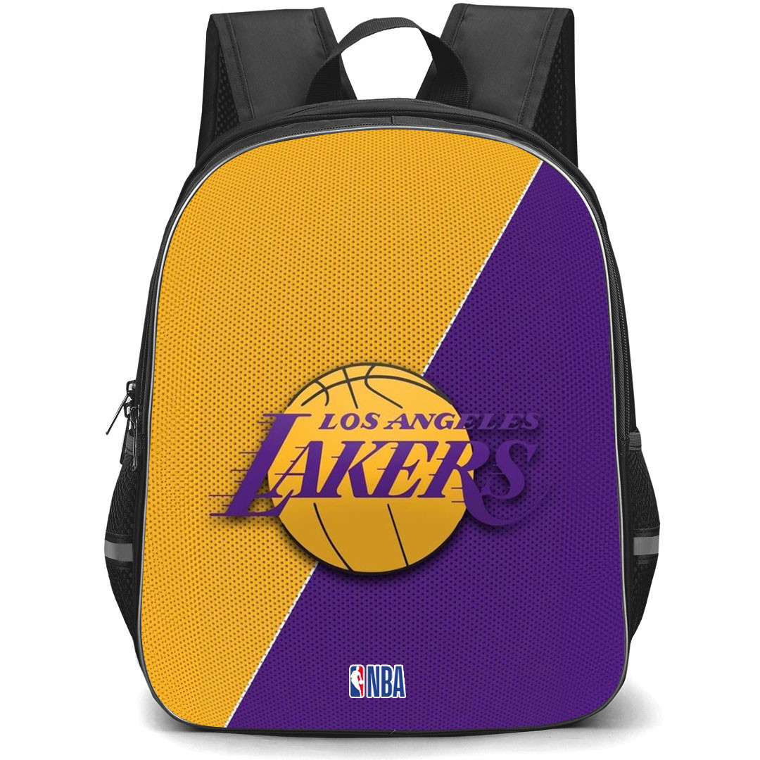 NBA Los Angeles Lakers Backpack StudentPack - Team Logo On Yellow And Purple Background