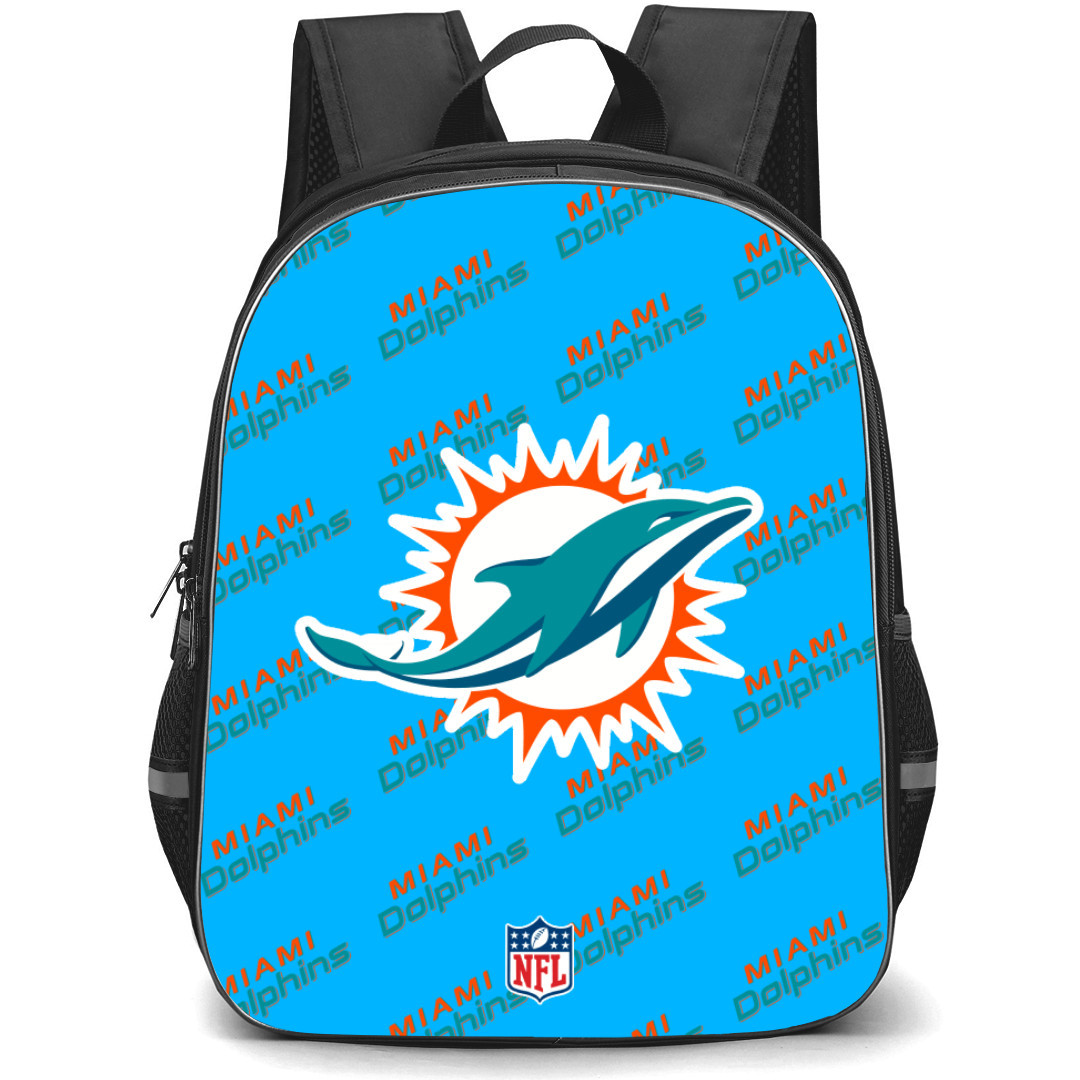 NFL Miami Dolphins Backpack StudentPack - Miami Dolphins Medley Monogram Wordmark